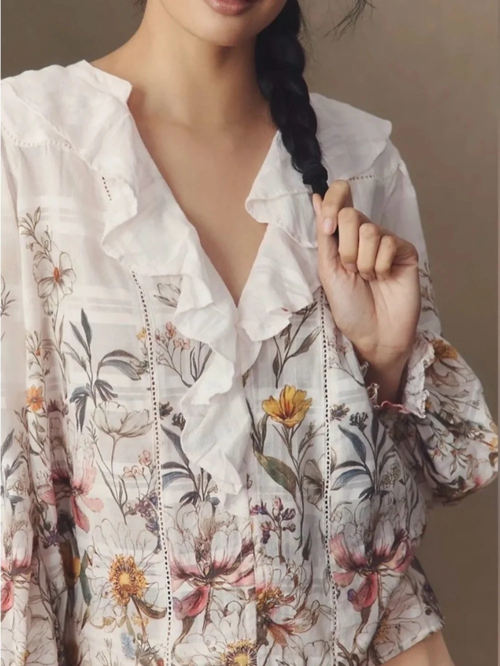 Anthropologie lightweight white